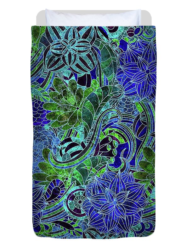 Blue Floral Pattern - Duvet Cover