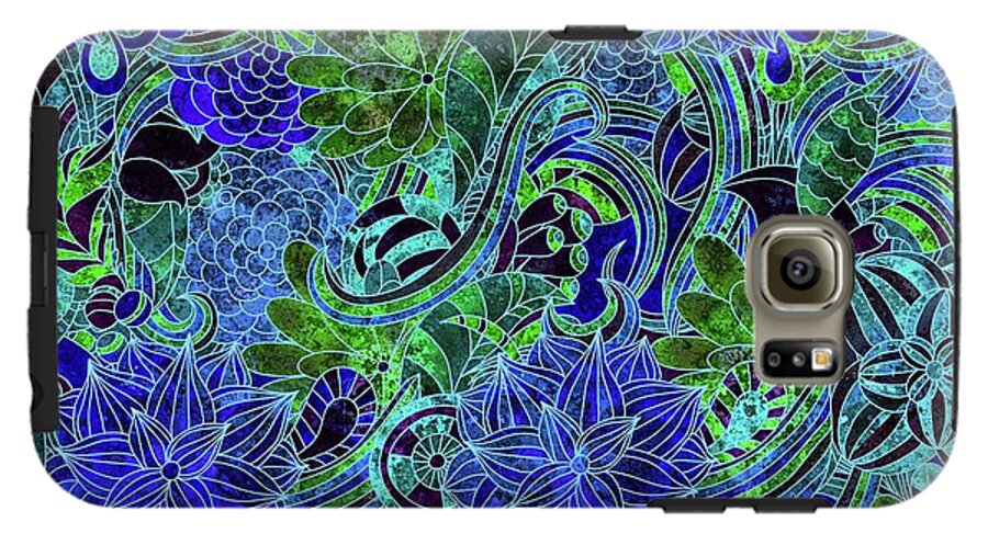 Blue Floral Pattern - Phone Case