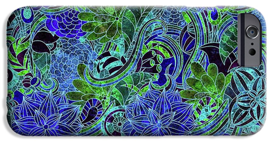 Blue Floral Pattern - Phone Case
