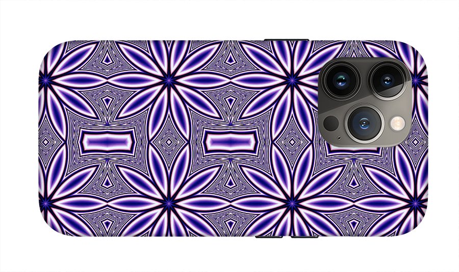 Blue Flower Kaleidoscope - Phone Case