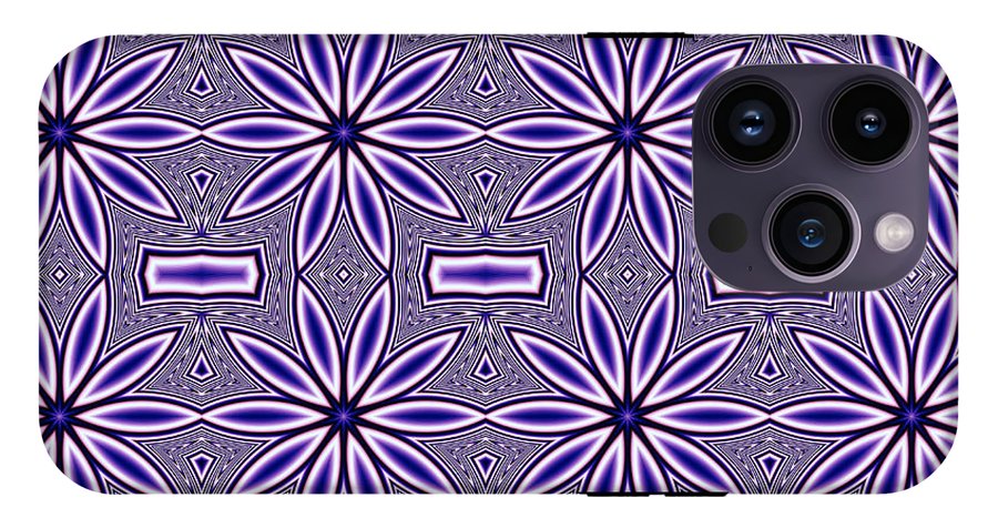 Blue Flower Kaleidoscope - Phone Case