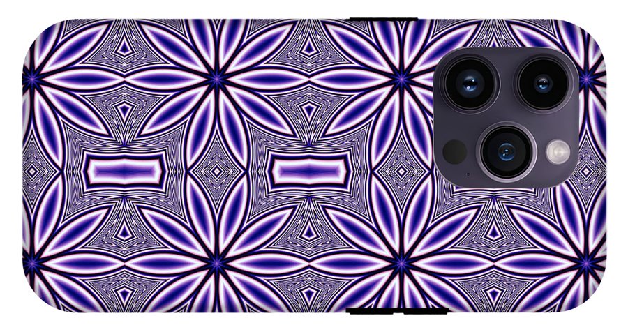 Blue Flower Kaleidoscope - Phone Case