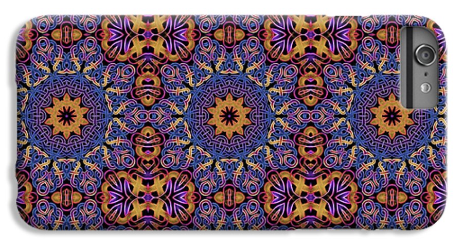 Blue Gold Celtic Kaleidoscope - Phone Case