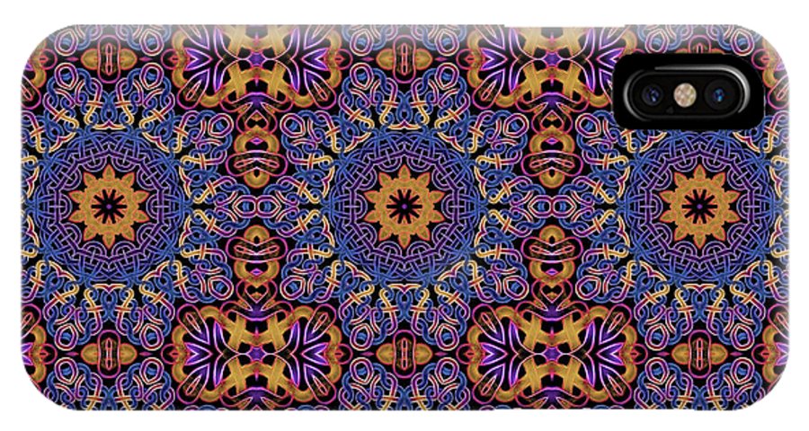 Blue Gold Celtic Kaleidoscope - Phone Case
