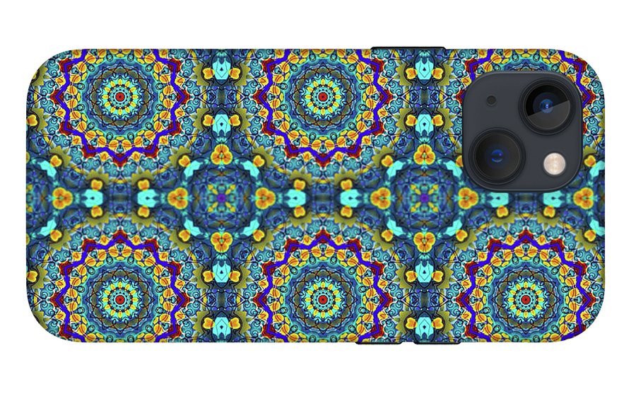 Blue Green Blur Kaleidoscope - Phone Case