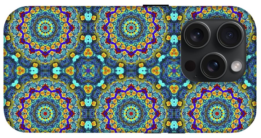 Blue Green Blur Kaleidoscope - Phone Case