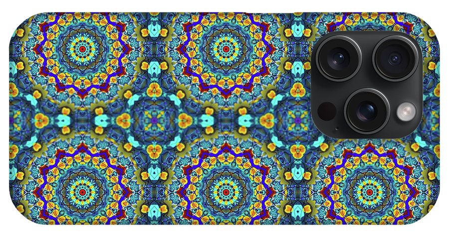 Blue Green Blur Kaleidoscope - Phone Case
