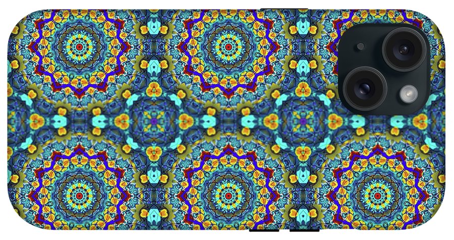 Blue Green Blur Kaleidoscope - Phone Case