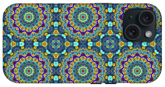 Blue Green Blur Kaleidoscope - Phone Case