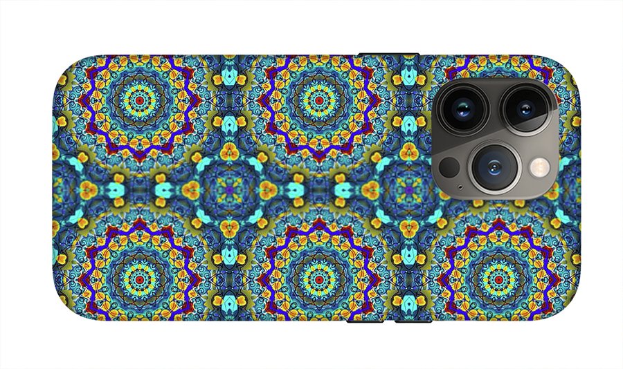 Blue Green Blur Kaleidoscope - Phone Case