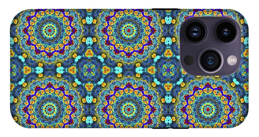 Blue Green Blur Kaleidoscope - Phone Case