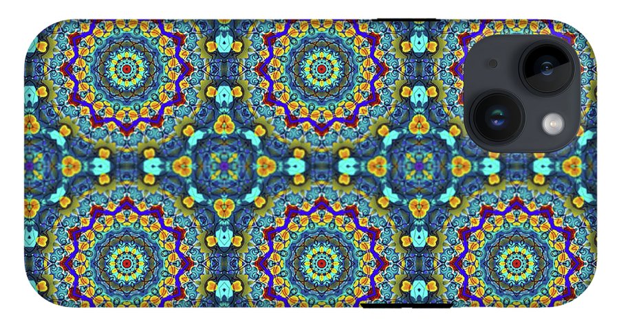 Blue Green Blur Kaleidoscope - Phone Case