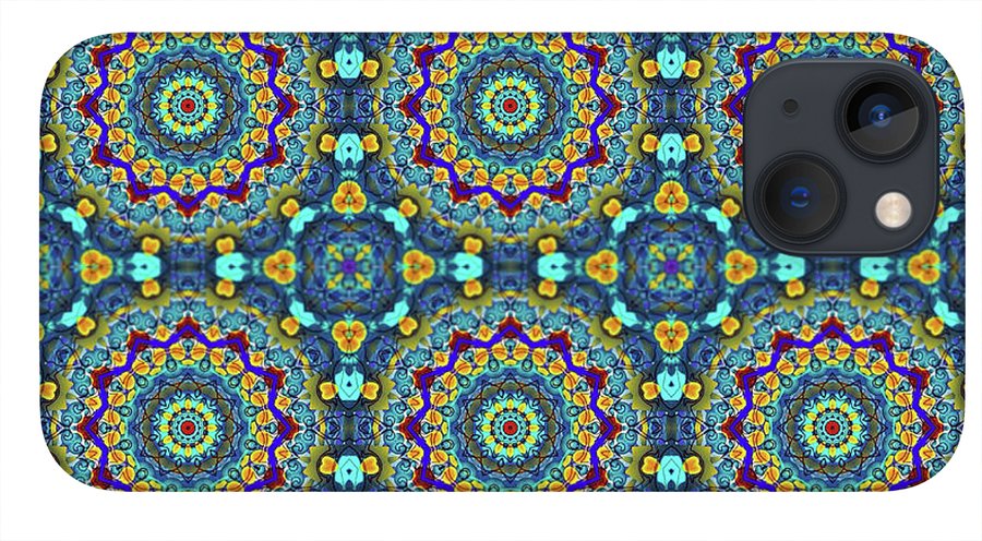 Blue Green Blur Kaleidoscope - Phone Case