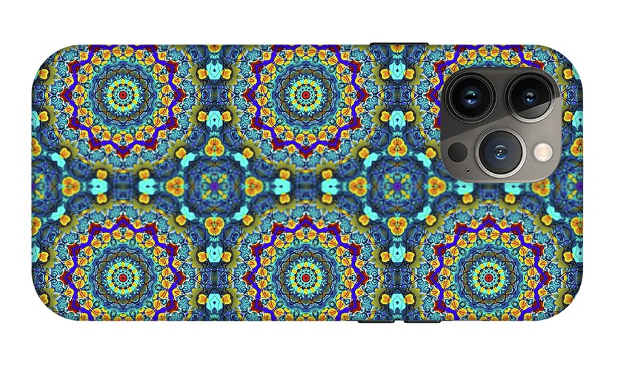 Blue Green Blur Kaleidoscope - Phone Case