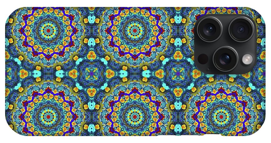Blue Green Blur Kaleidoscope - Phone Case