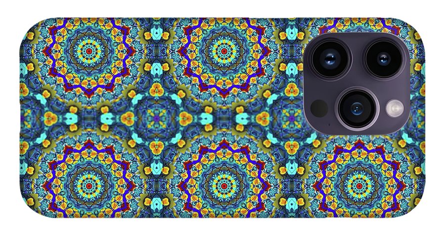 Blue Green Blur Kaleidoscope - Phone Case