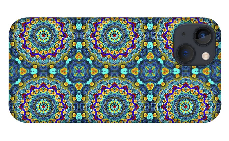 Blue Green Blur Kaleidoscope - Phone Case