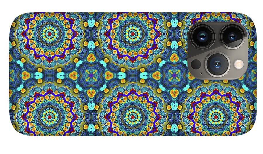 Blue Green Blur Kaleidoscope - Phone Case