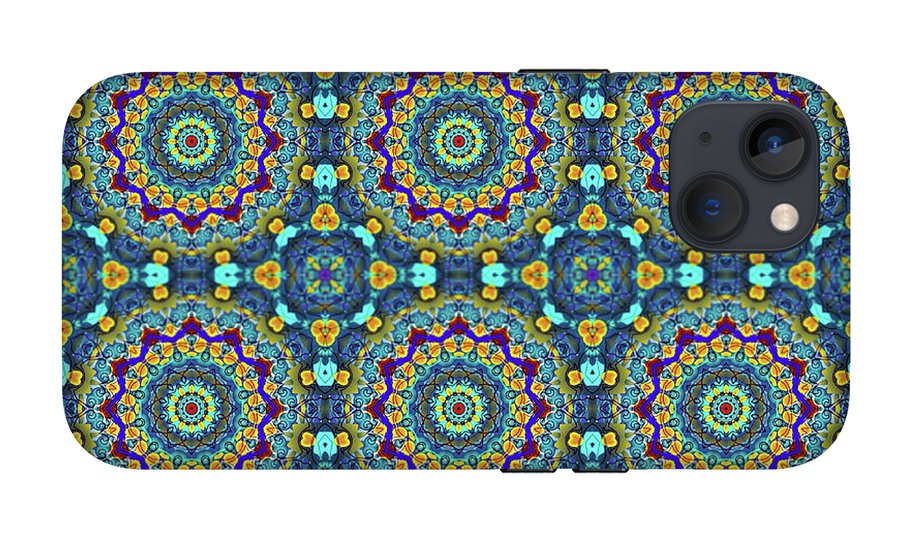Blue Green Blur Kaleidoscope - Phone Case