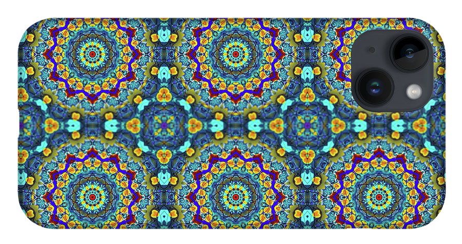 Blue Green Blur Kaleidoscope - Phone Case
