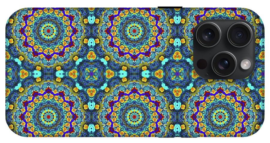 Blue Green Blur Kaleidoscope - Phone Case