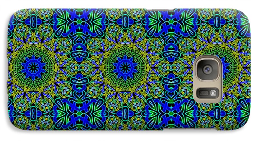 Blue Green Celtic Kaleidoscope - Phone Case