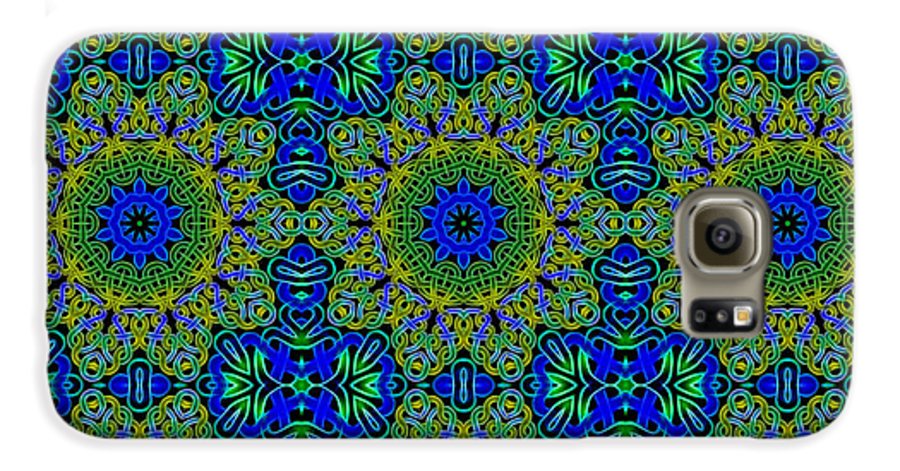 Blue Green Celtic Kaleidoscope - Phone Case