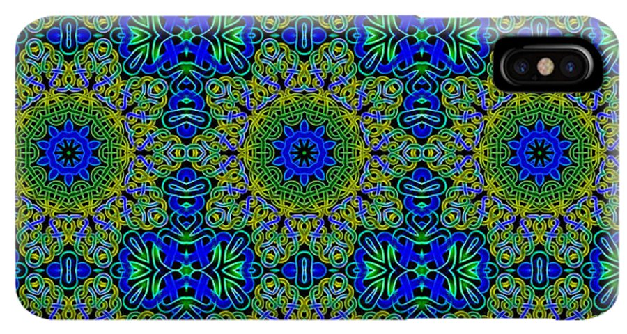 Blue Green Celtic Kaleidoscope - Phone Case