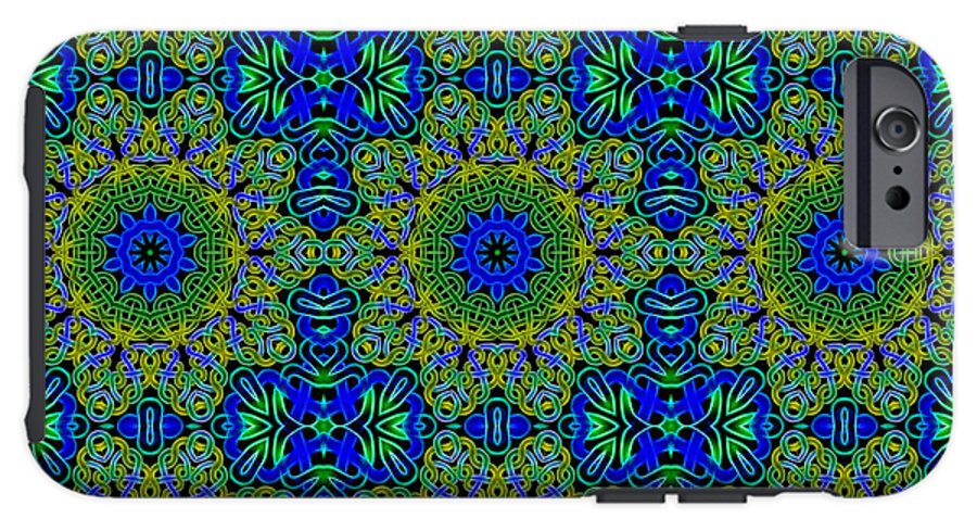 Blue Green Celtic Kaleidoscope - Phone Case