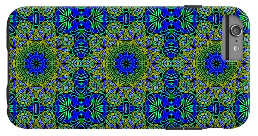 Blue Green Celtic Kaleidoscope - Phone Case