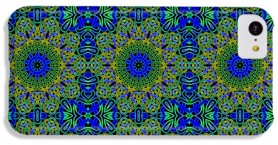 Blue Green Celtic Kaleidoscope - Phone Case