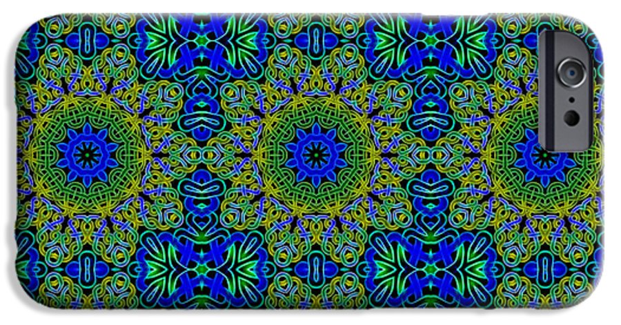 Blue Green Celtic Kaleidoscope - Phone Case