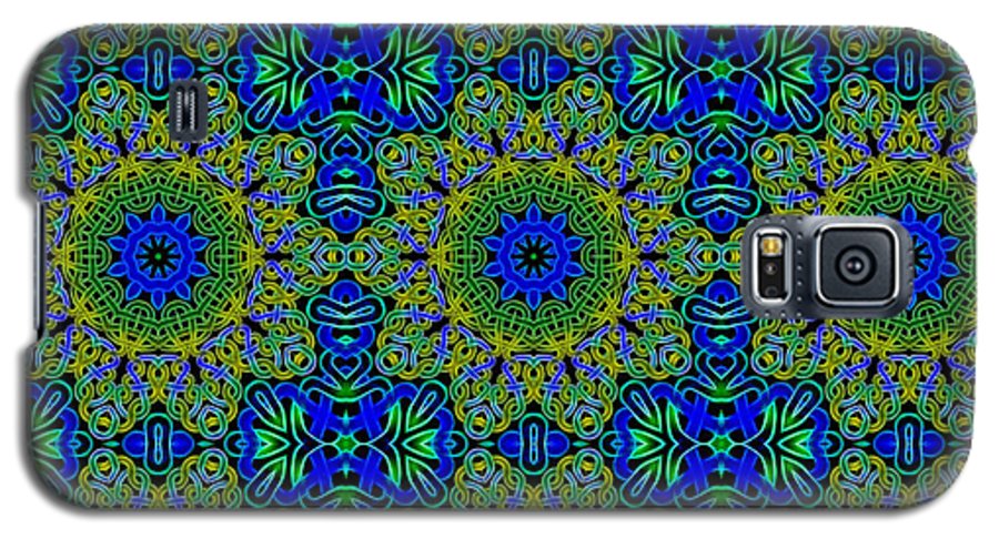 Blue Green Celtic Kaleidoscope - Phone Case
