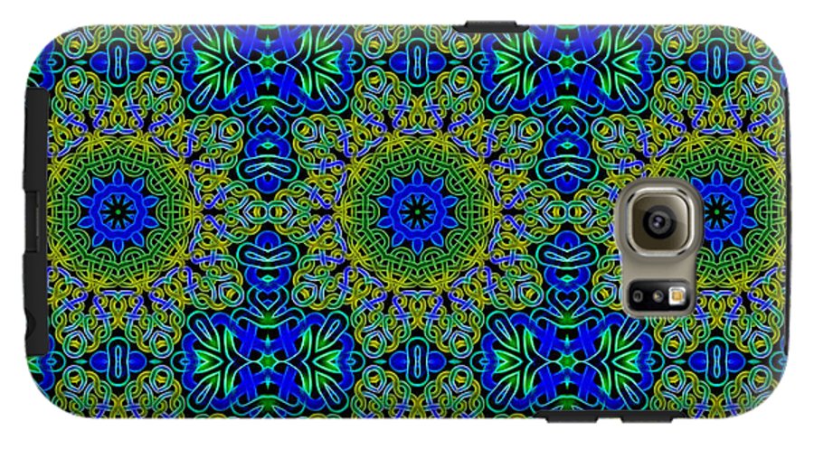 Blue Green Celtic Kaleidoscope - Phone Case