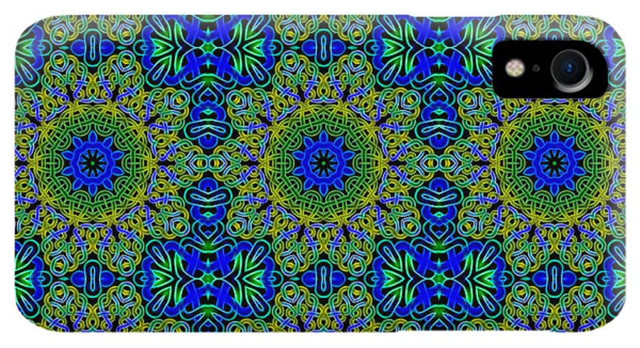 Blue Green Celtic Kaleidoscope - Phone Case
