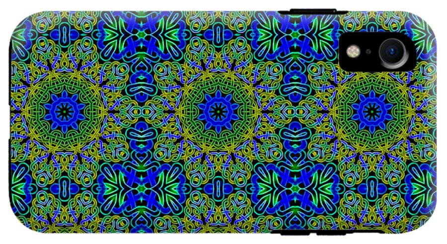 Blue Green Celtic Kaleidoscope - Phone Case