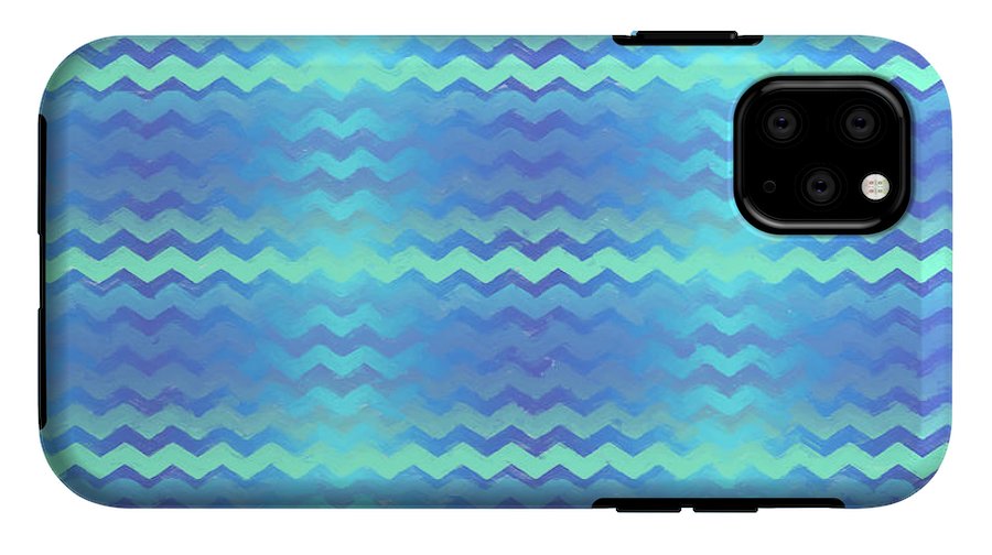 Blue Green Mermaid Chevron - Phone Case