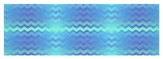 Blue Green Mermaid Chevron - Yoga Mat