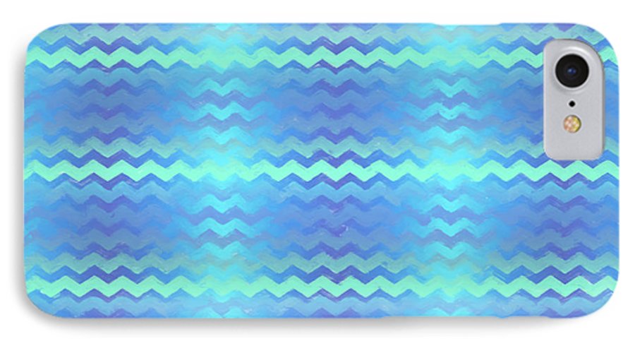 Blue Green Mermaid Chevron - Phone Case