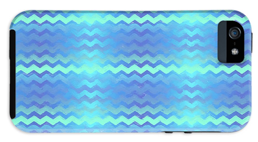 Blue Green Mermaid Chevron - Phone Case