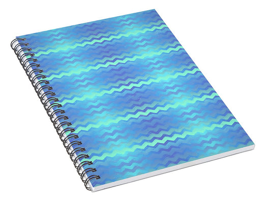 Blue Green Mermaid Chevron - Spiral Notebook