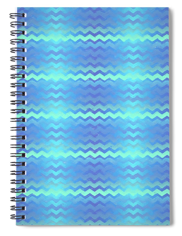 Blue Green Mermaid Chevron - Spiral Notebook