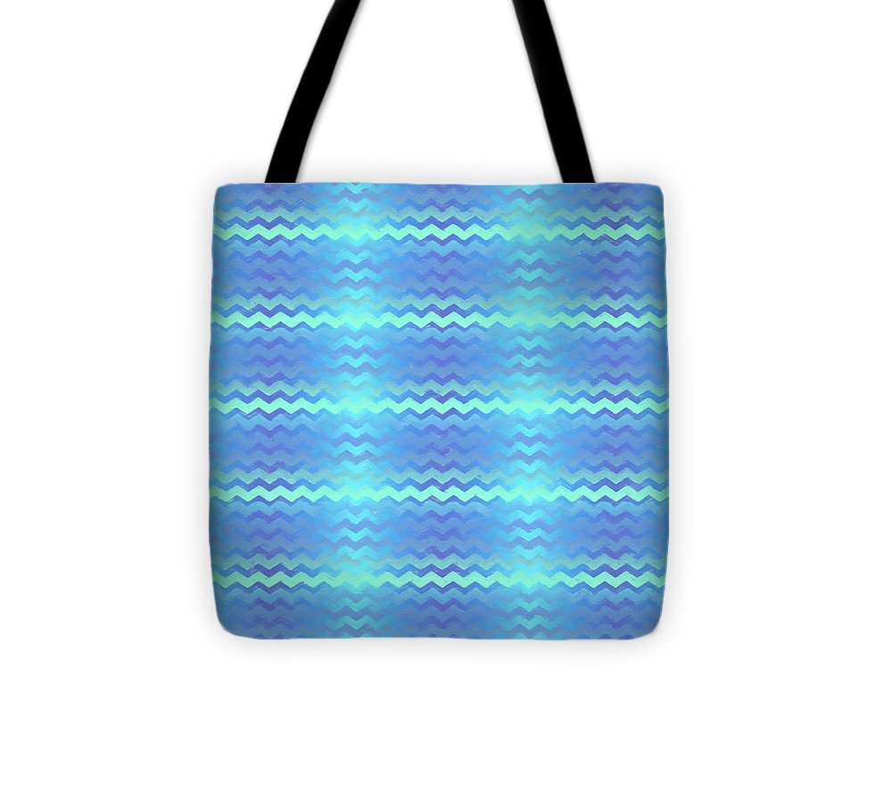 Blue Green Mermaid Chevron - Tote Bag