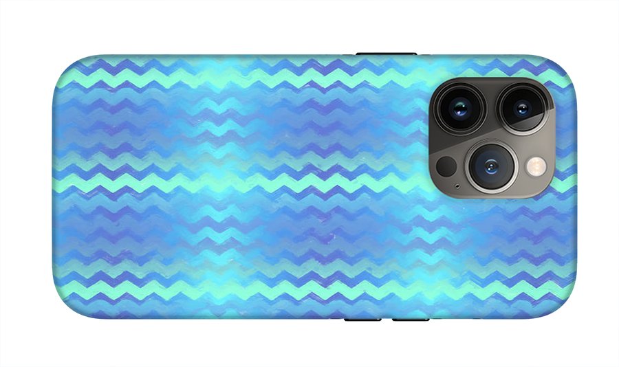 Blue Green Mermaid Chevron - Phone Case