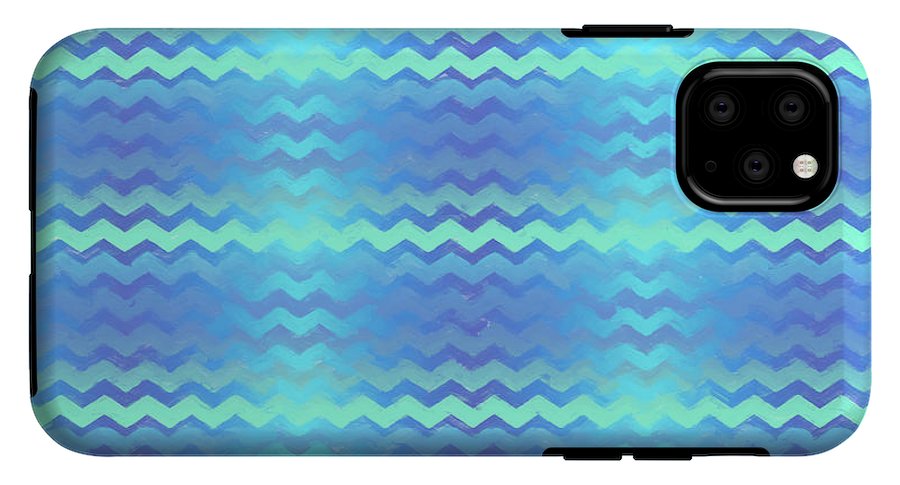 Blue Green Mermaid Chevron - Phone Case