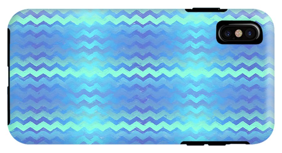 Blue Green Mermaid Chevron - Phone Case