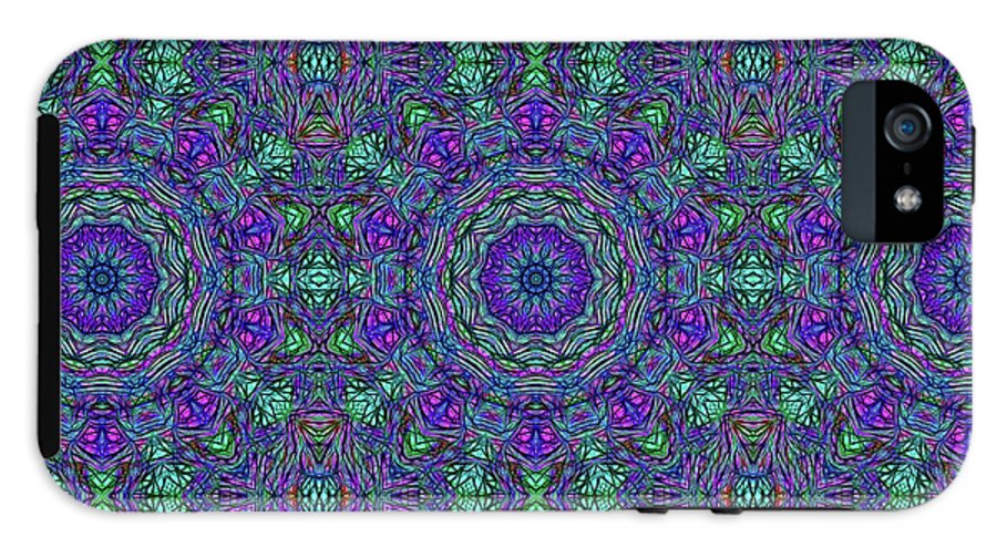 Blue Green Purple Kaleidoscope - Phone Case