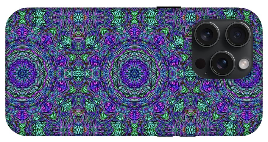Blue Green Purple Kaleidoscope - Phone Case