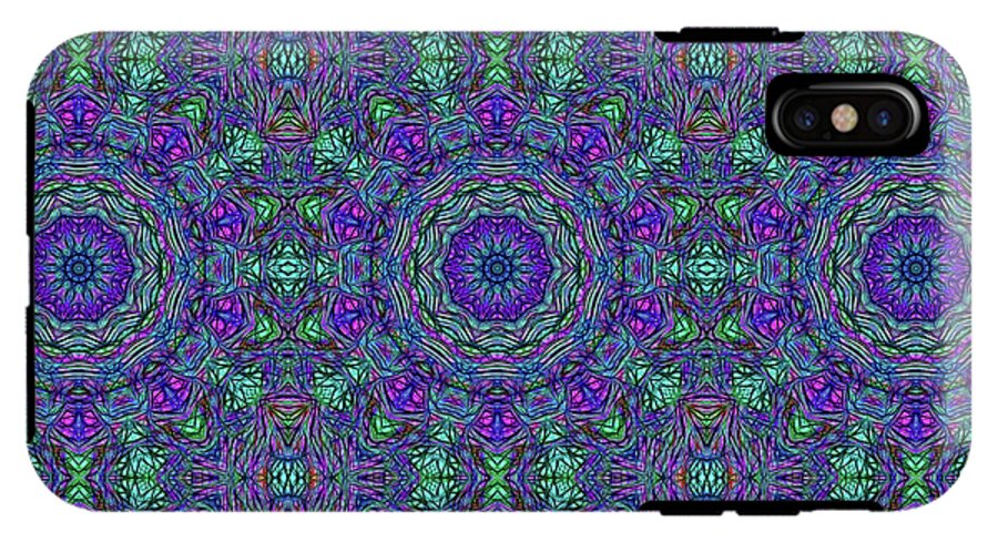 Blue Green Purple Kaleidoscope - Phone Case