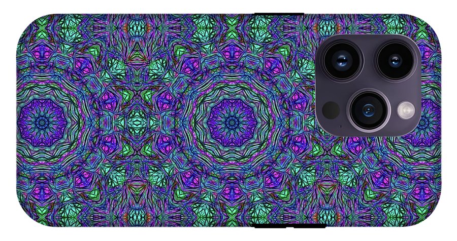 Blue Green Purple Kaleidoscope - Phone Case